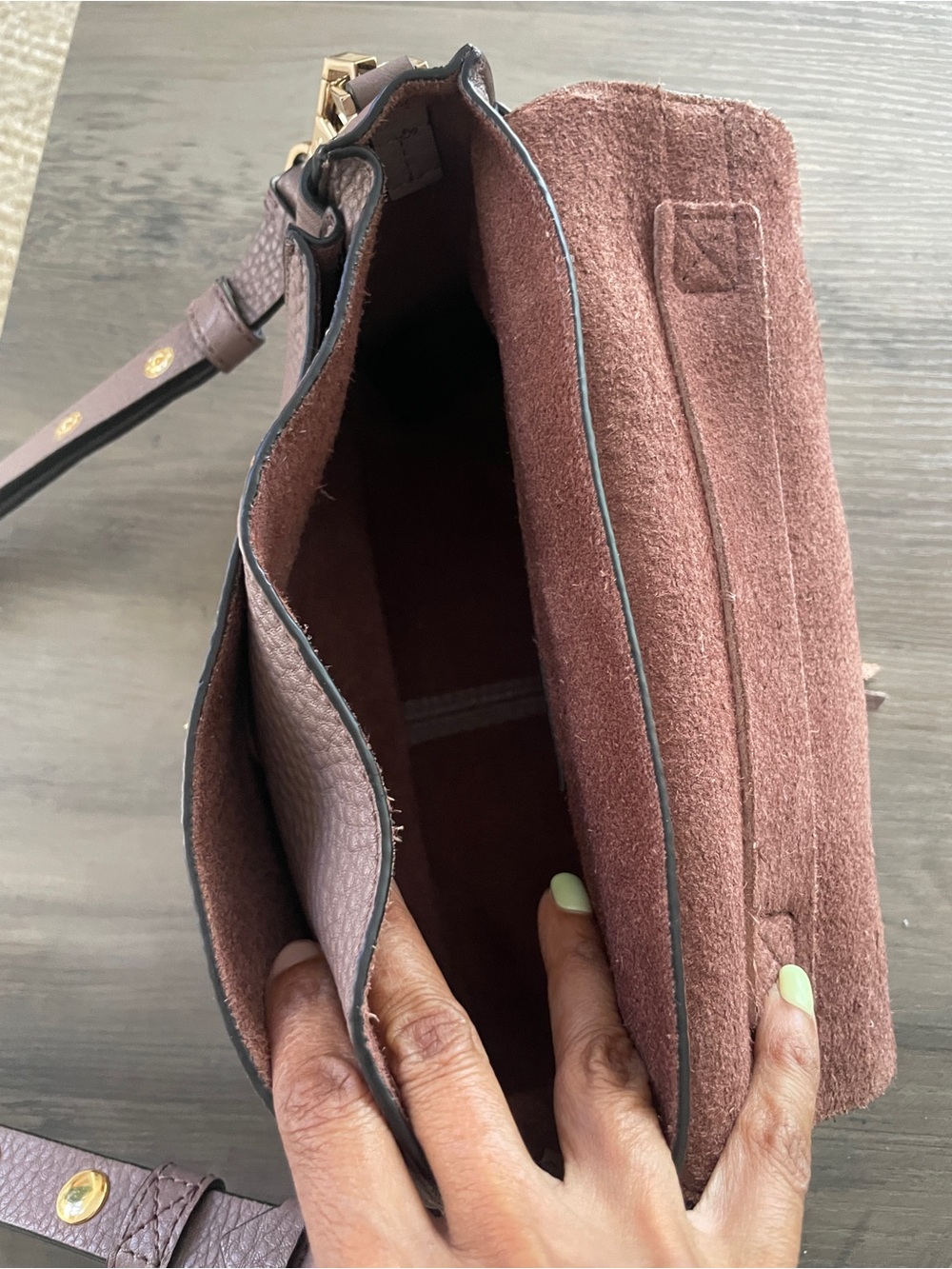 Rebecca Minkoff Darren Taupe Pebbled Leather Bag - Picture 7 of 17
